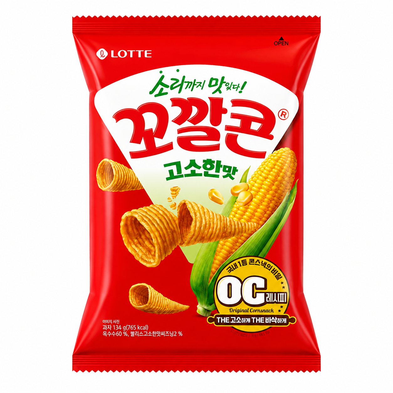 Snack Lotte Kkokkalcon Maíz Original
