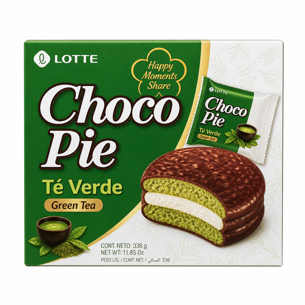 Lotte Choco Pie Green Tea