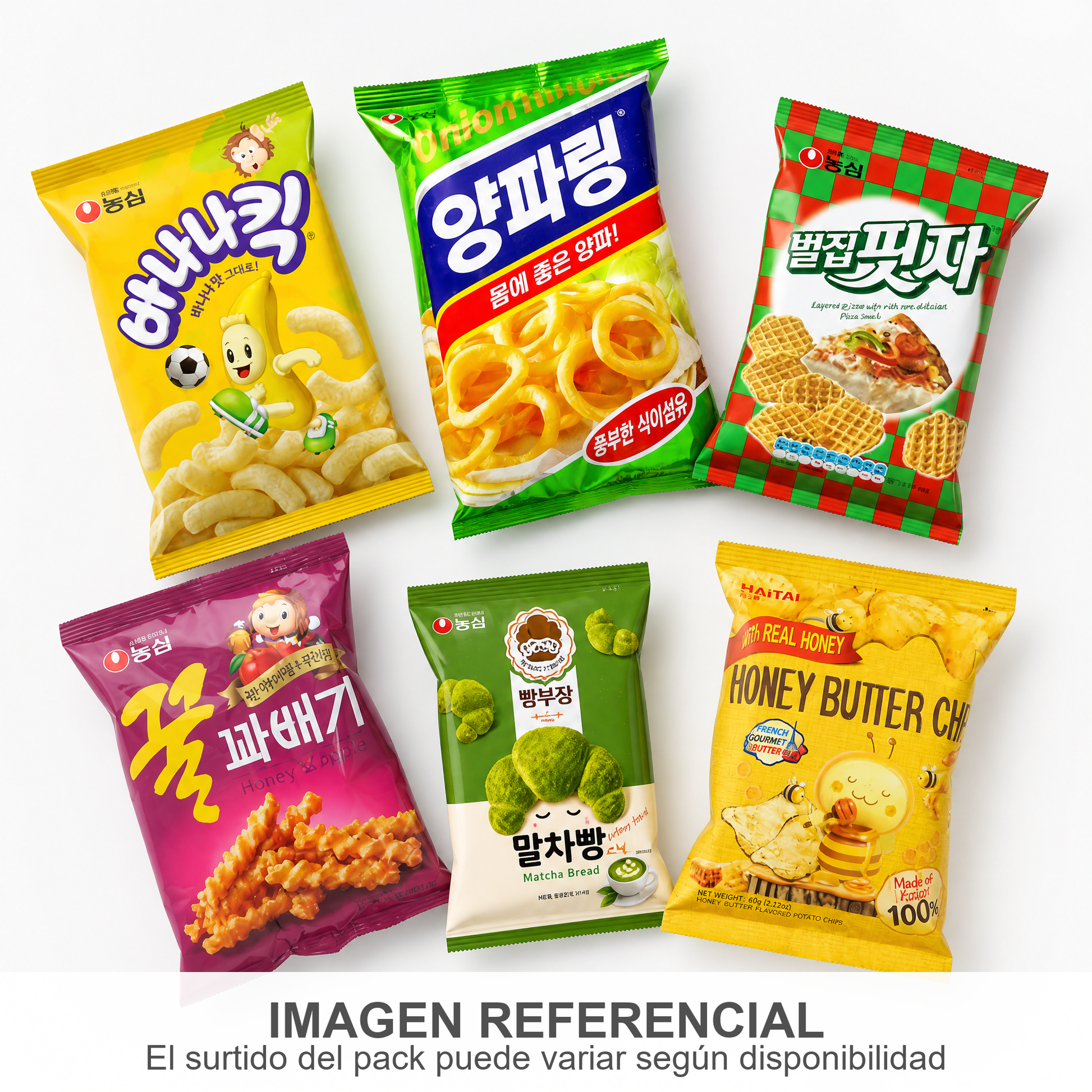 Set-018 Pack 6 Snacks Coreanos Surtidos