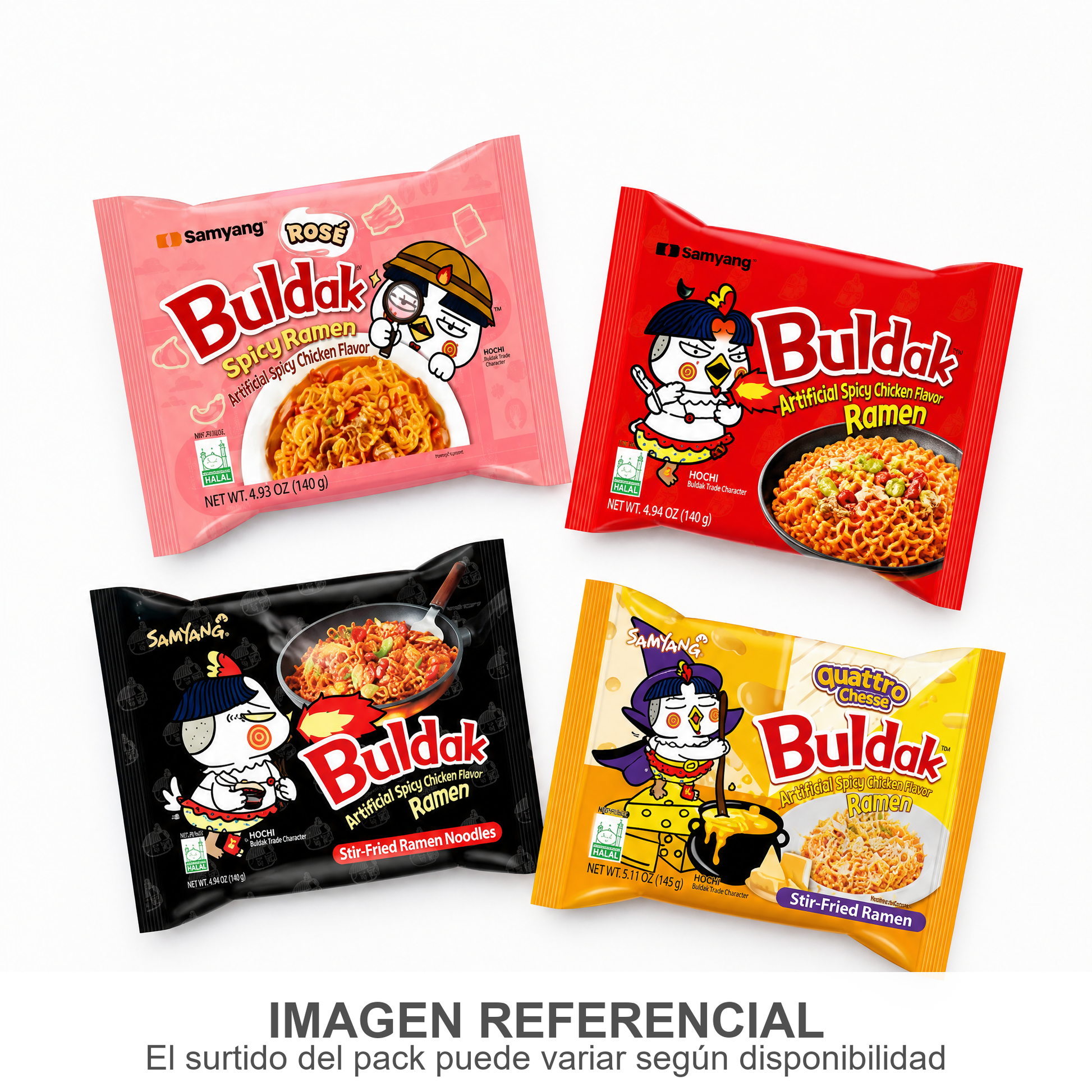 Set-019 Pack 10 Ramen Buldak Surtido
